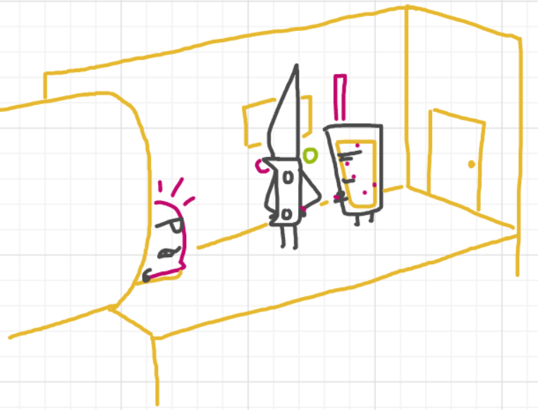 A panel from Running Duos, episode four of the Board Boards object show by Furretwalk/WalkingFurret.